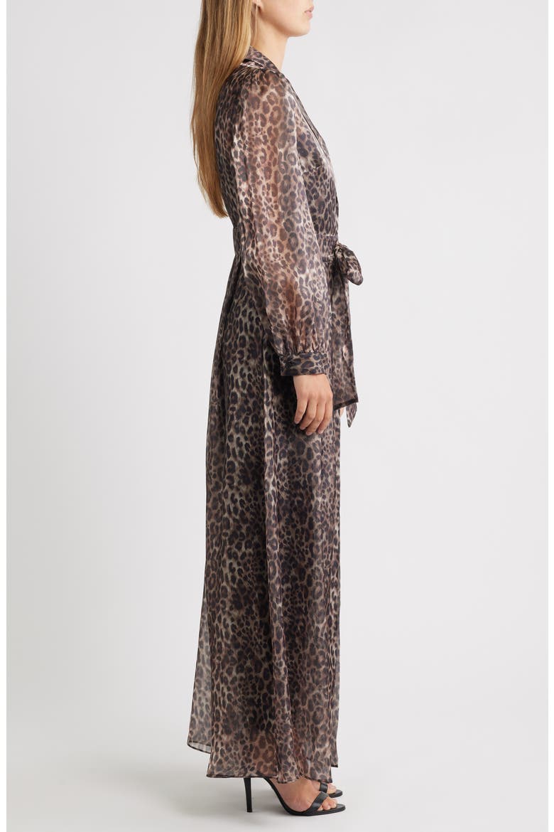 Long Sleeve Jumpsuit with Overlay, Alternate, color, LEOPARD