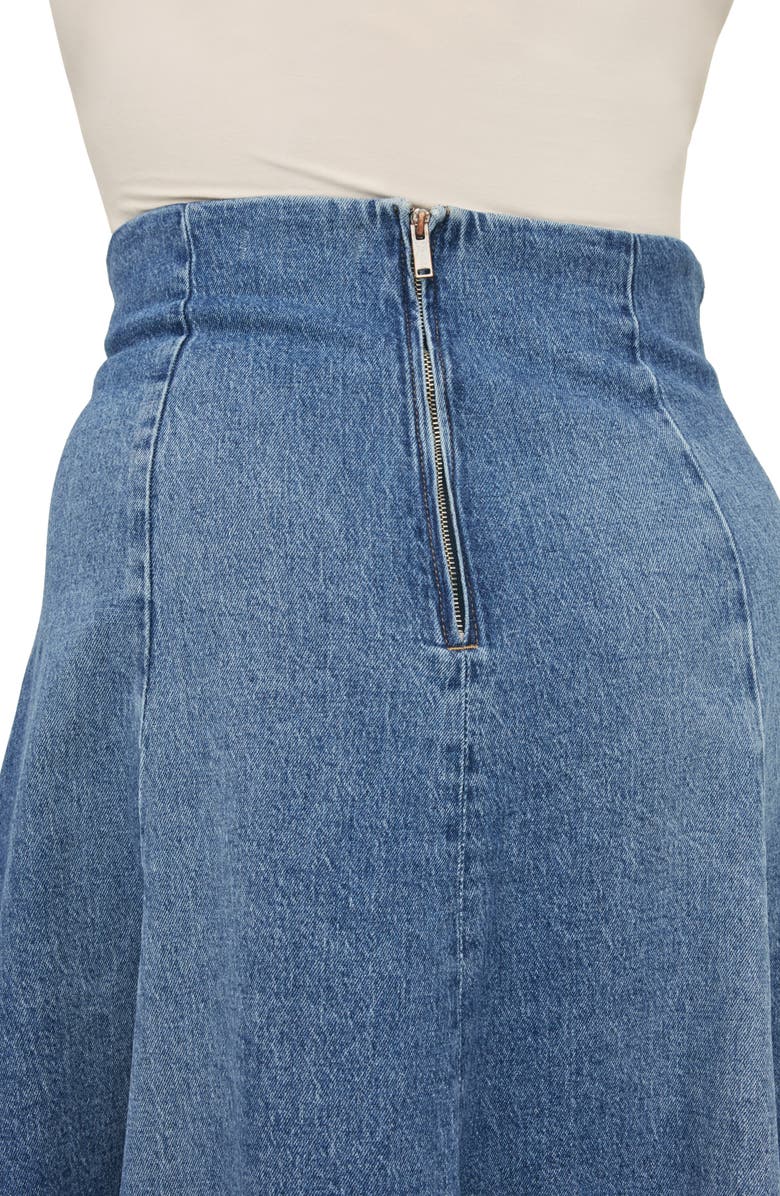 WARP+WEFT Los Flare Denim Skirt, Alternate, color, 