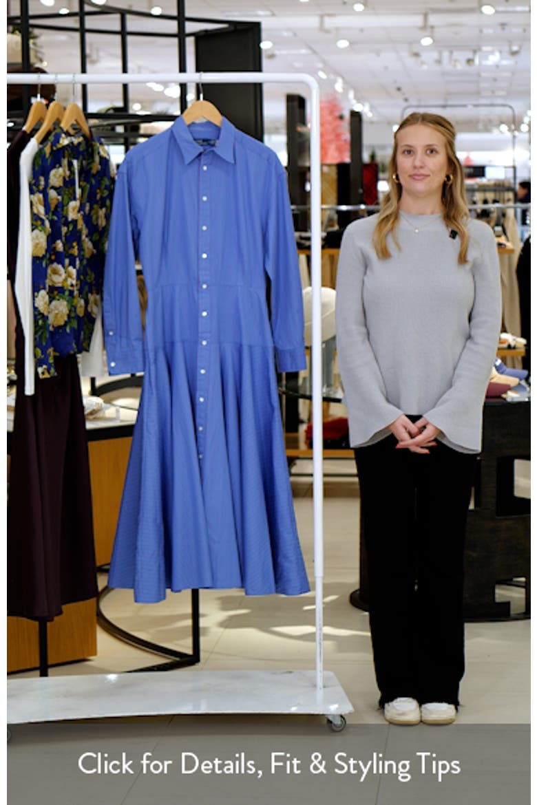 Stripe Cotton Poplin Shirtdress video