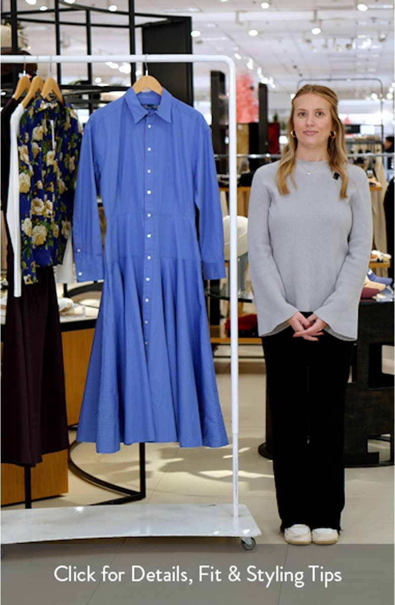 Stripe Cotton Poplin Shirtdress, sales video thumbnail