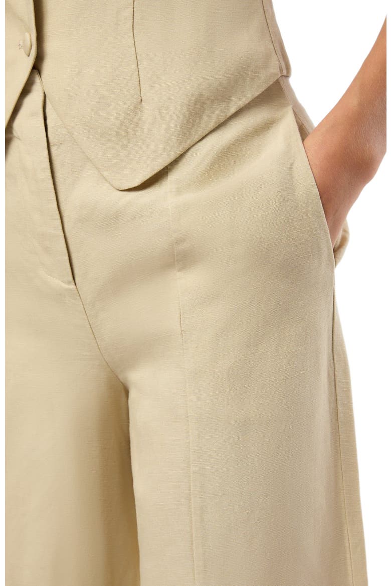 Air Linen Palazzo Pant, Alternate, color, JUTE