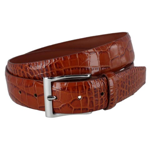 Elias Embossed Gator 35mm Leather Belt