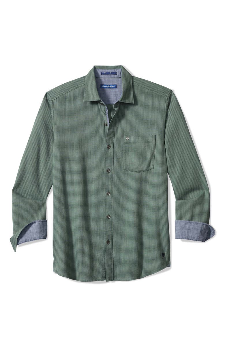 Tommy Bahama Dorado Stretch Cotton Button-Up Shirt, Alternate, color, Garden Gate