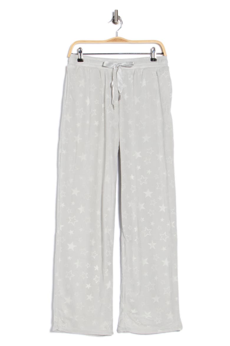 Fleece Print Pajama Pants, Alternate, color, MONO STARS