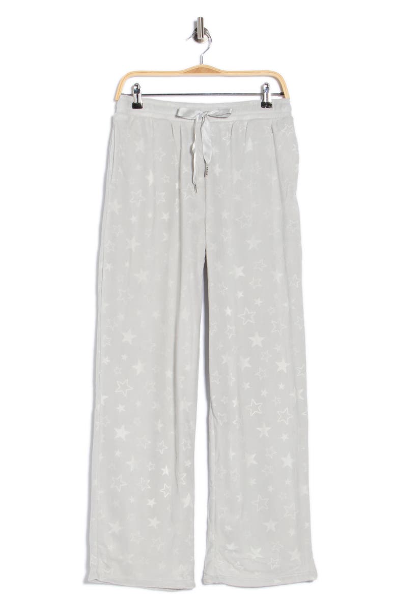 JACLYN Print Fleece Pajama Pants, Alternate, color, Mono Stars