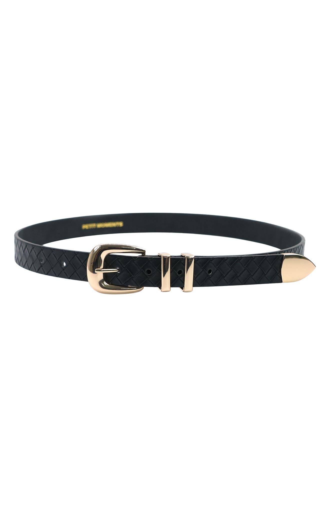 selected BLACK WOVEN/ GOLD