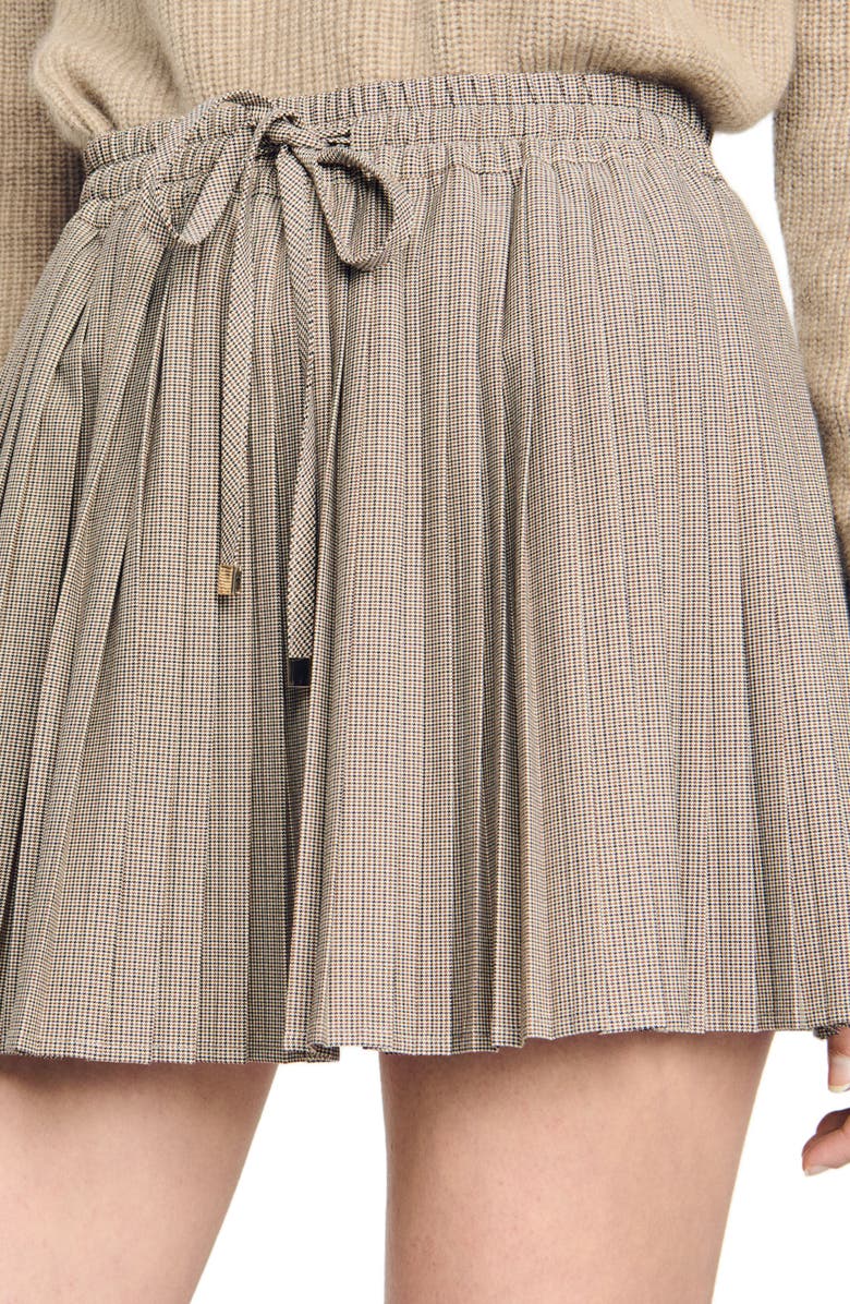 SANDRO Short pleated skirt, Alternate, color, 