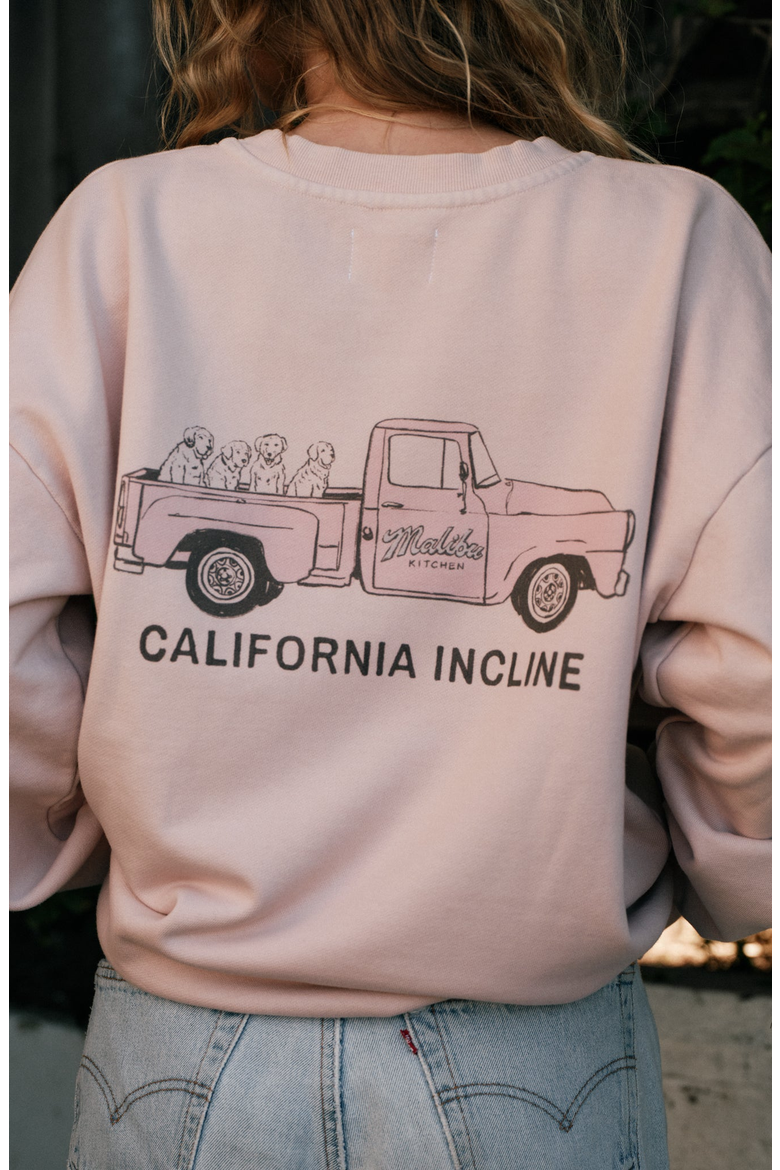 Malibu Kitchen Crewneck, Alternate, color, Vintage Pink