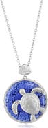 SIMONA Sterling Silver Venetian Murano Glass Pendant Necklace