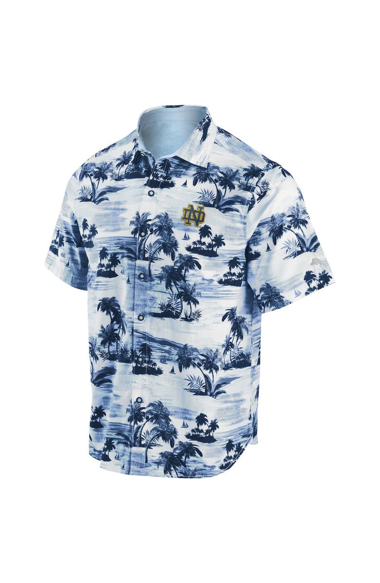Tommy Bahama Men's Tommy Bahama Navy Notre Dame Fighting Irish Tropical Horizons Button-Up Shirt, Alternate, color,