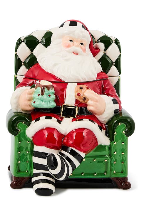 Check It Out Santa Cookie Jar