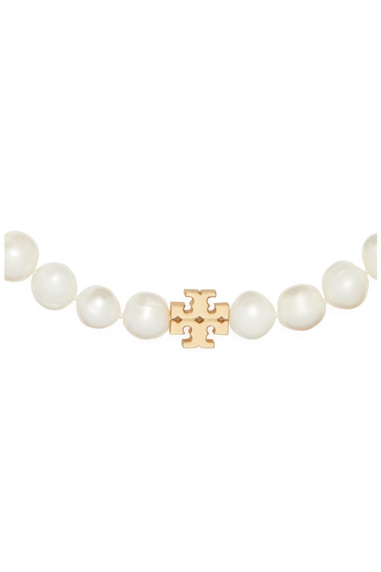 Kira Cultured Pearl Beaded Necklace, Alternate, color, TORY GOLD / CREAM