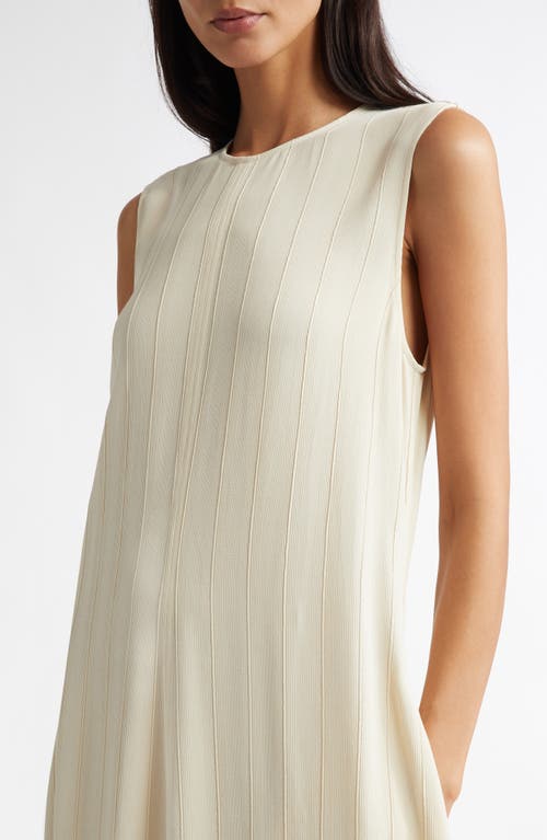 Totême Toteme Woven Stripe Sleeveless A-line Dress In Ecru