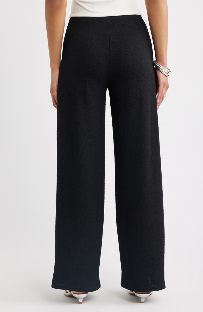 Open Edit Crepe Wide Leg Pants, Alternate, color, Black