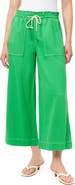Kensie Trapunto Stitched Pocket Crop Wide Leg Pants
