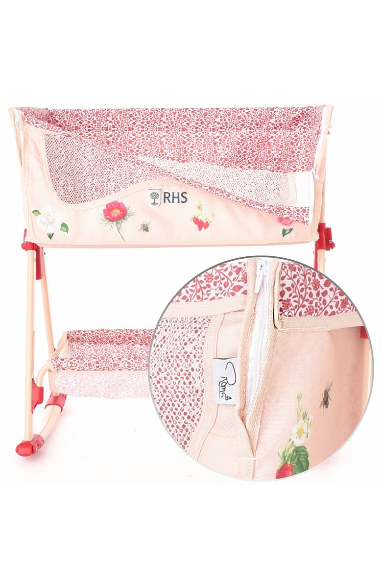 Roma Prams Rhs Doll Bedside Crib, Rocking and Stationary, Kids 3+, Alternate, color, Multicolored