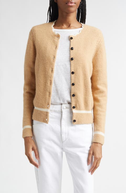 Naia Scallop Trim Alpaca Blend Cardigan