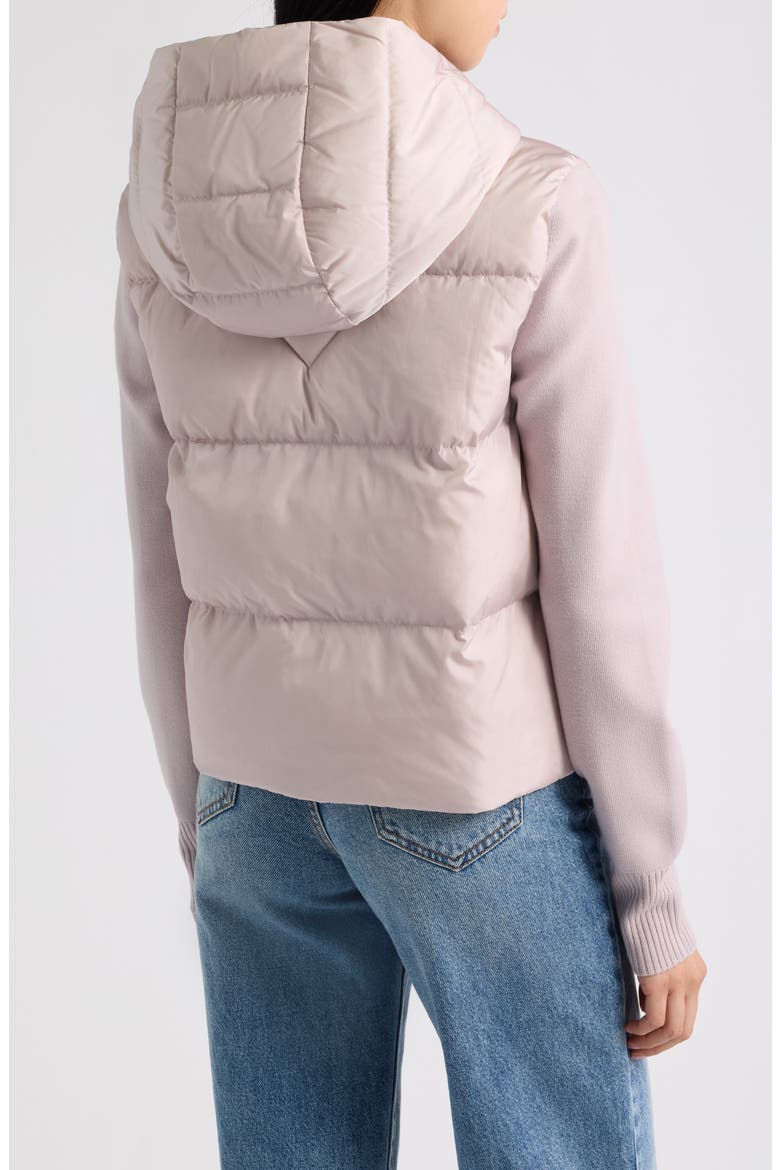 Hybridge Mixed Media 750 Fill Power Down Puffer Jacket, Alternate, color, LUCENT ROSE