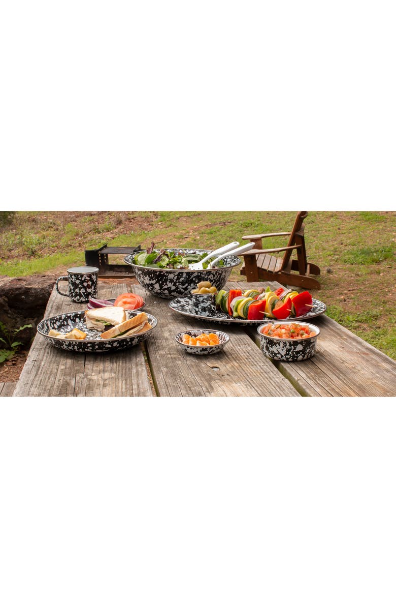 Golden Rabbit Enamelware Serving Bowl, Alternate, color, 