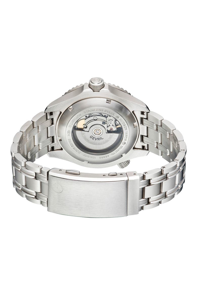 Hudson Yards Bracelet Watch, 43mm, Alternate, color, SILVER