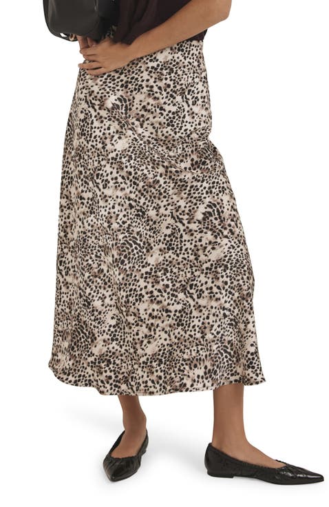 Animal Print Slip Skirt
