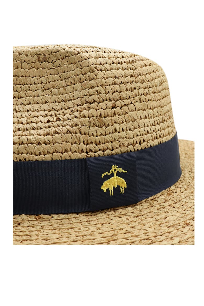 Raffia Crochet Fedora, Alternate, color, Natural