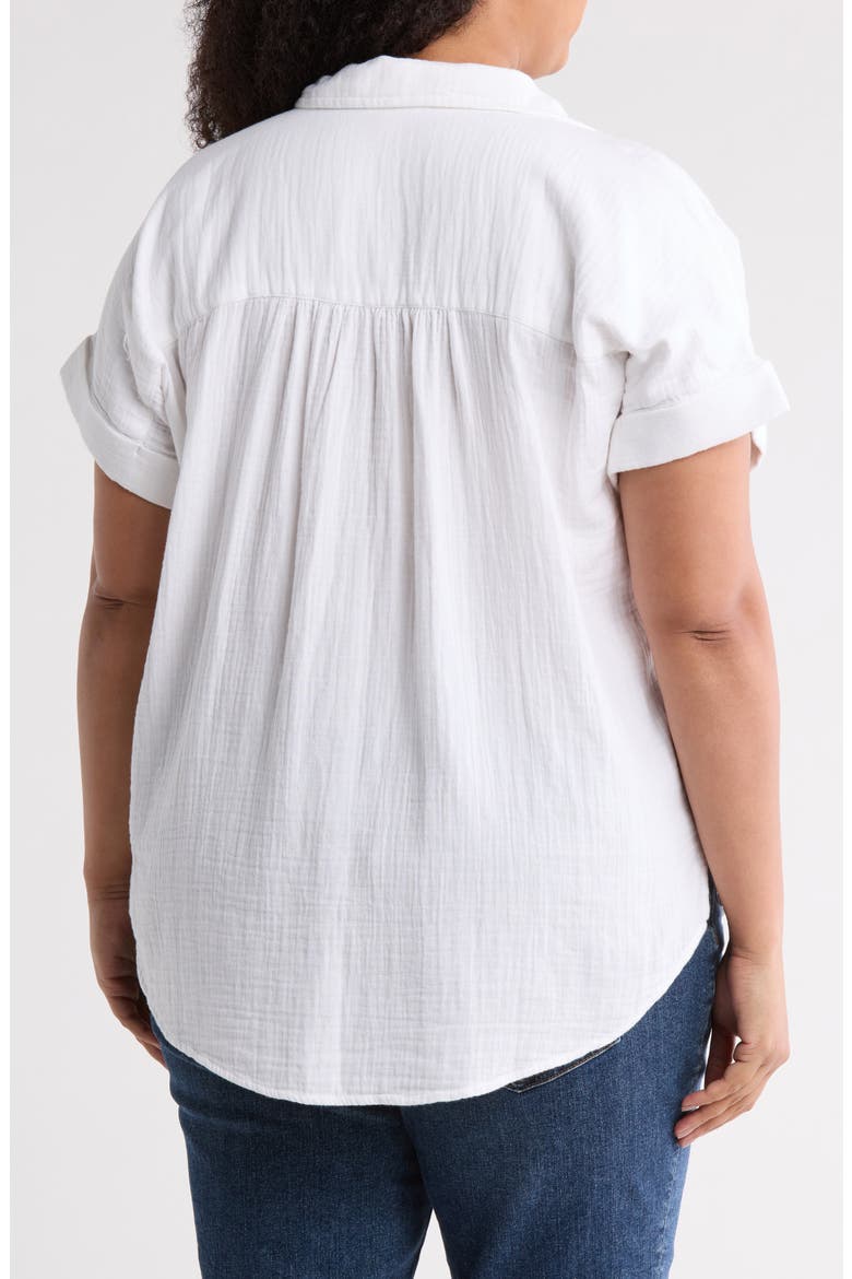 Duo Gauze Camp Shirt, Alternate, color, WHITE