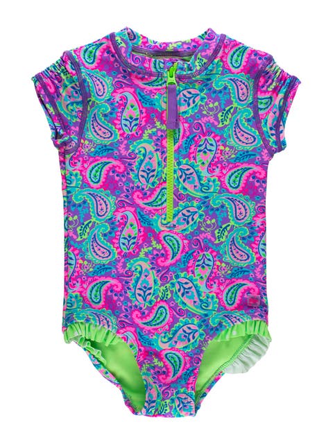 Short Sleeve UPF50 One Piece Rash Guard (Little Kid)