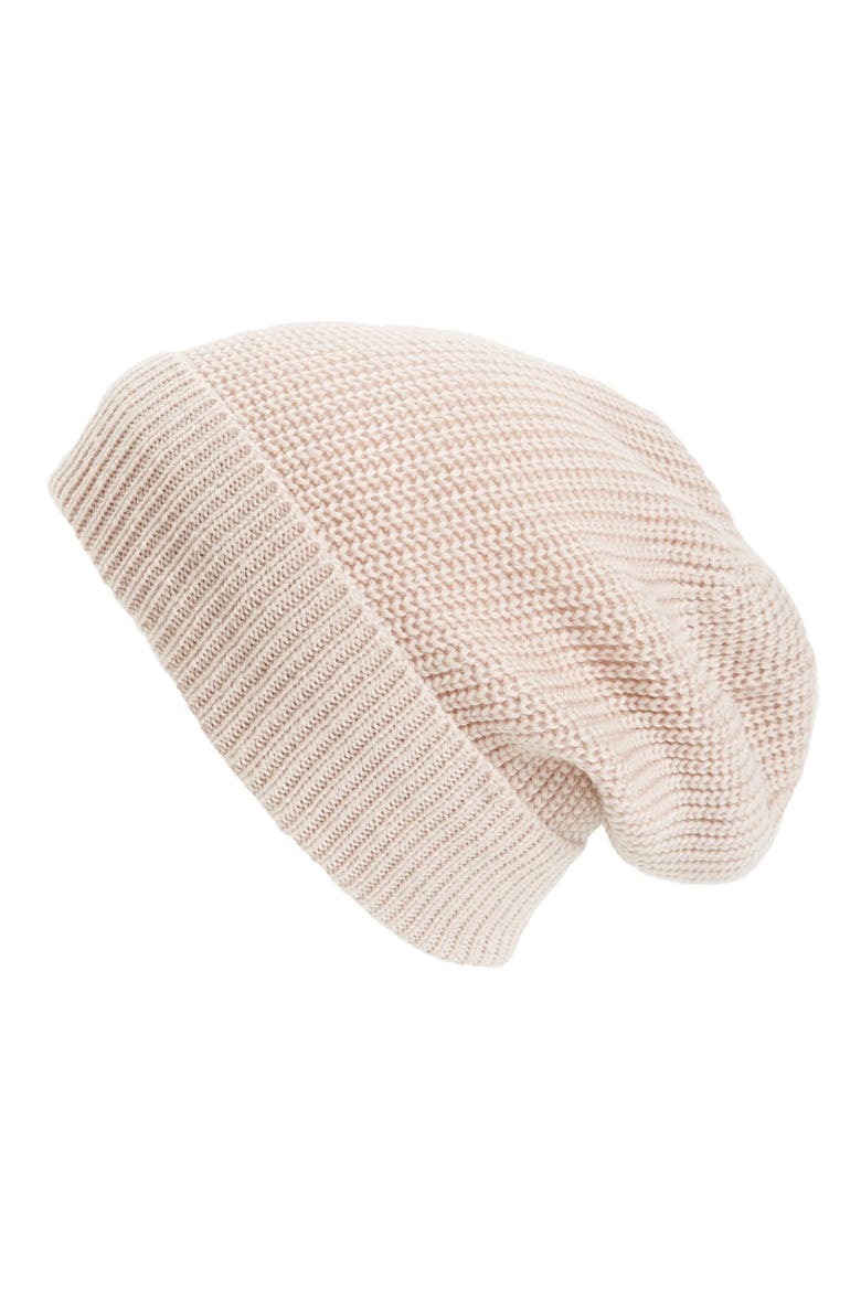 'Stand Up' Basket Knit Slouchy Beanie, Main, color, PINK HUSH