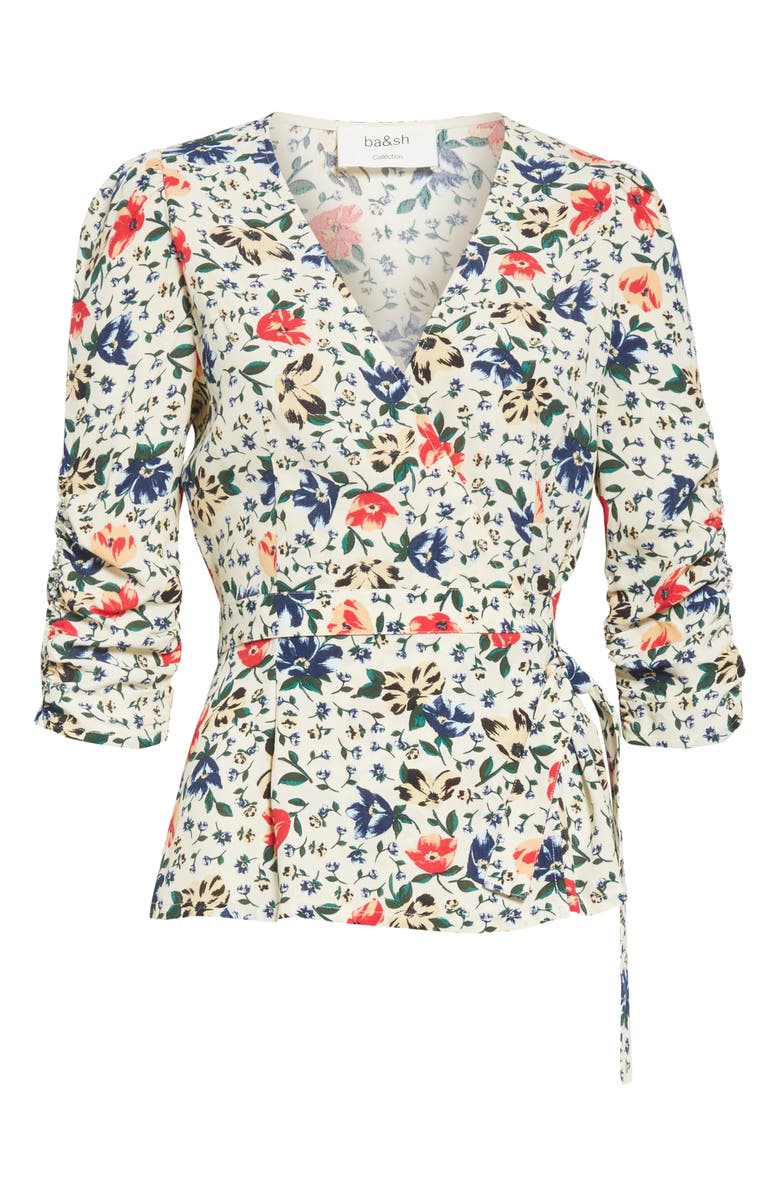 ba&sh Paco Floral Wrap Top, Alternate, color,