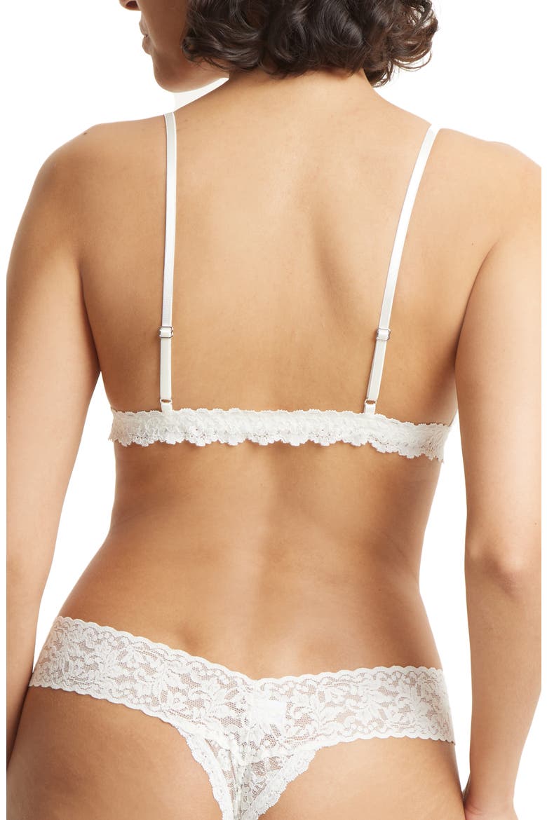 Wedding Night Bralette & Low Rise Lace Thong Set, Alternate, color, LIGHT IVORY