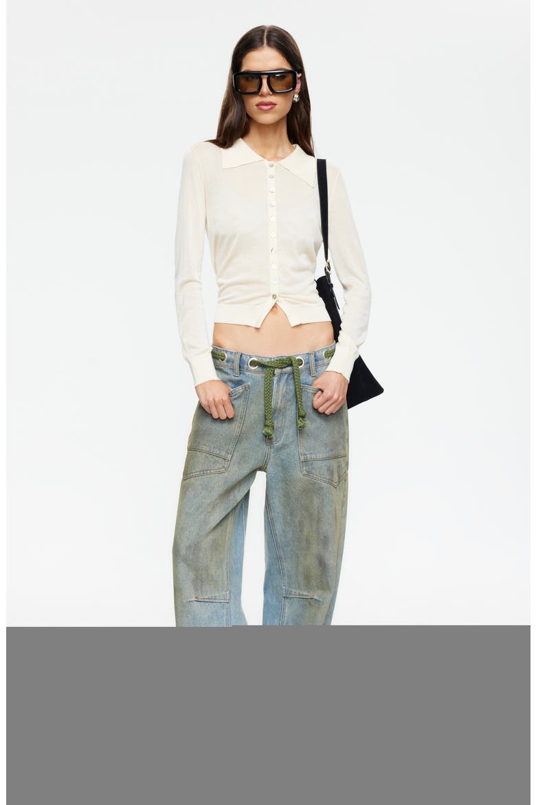 Chalet Point Collar Knit Shirt, Alternate, color, BUTTER