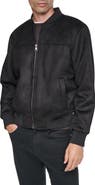 DKNY Faux Suede Bomber Jacket