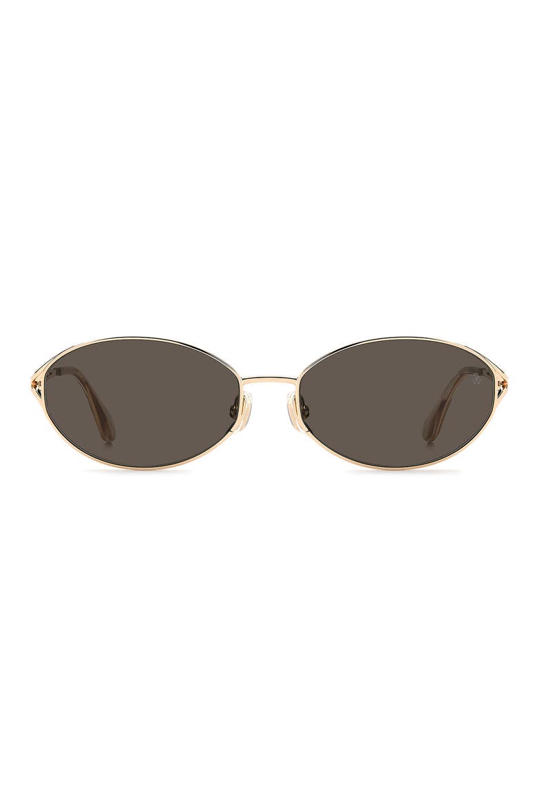 WZN 8031/G/S 56mm Oval Sunglasses, Main, color, ROSE GOLD/ GREY