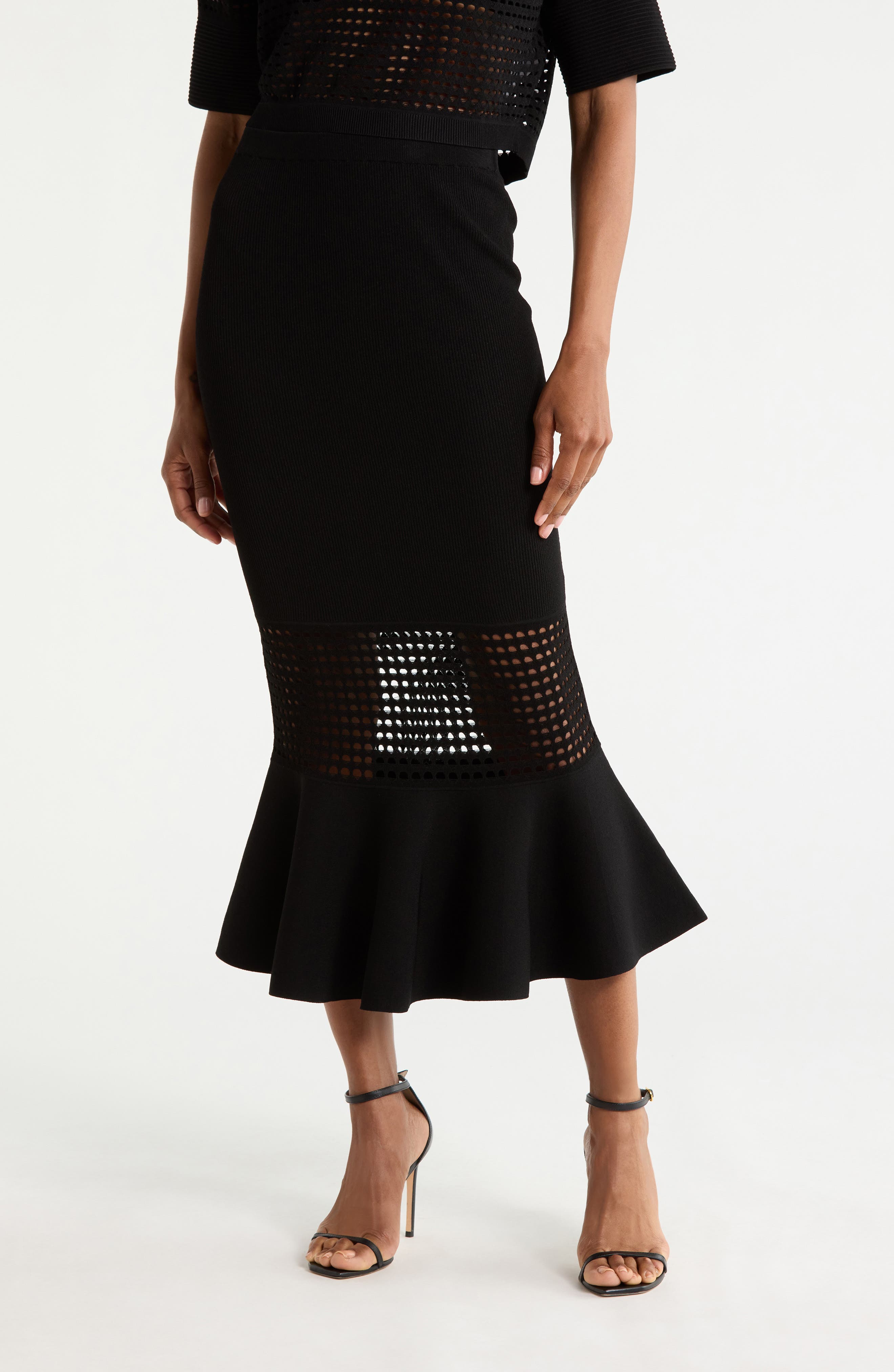 DVF Georgia Eyelet Sweater Skirt