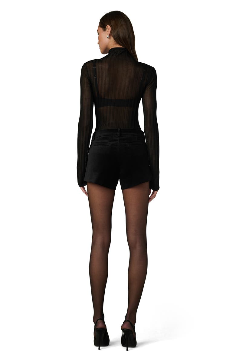 Joe's Jeans The Mini Velvet Shorts, Alternate, color, Black