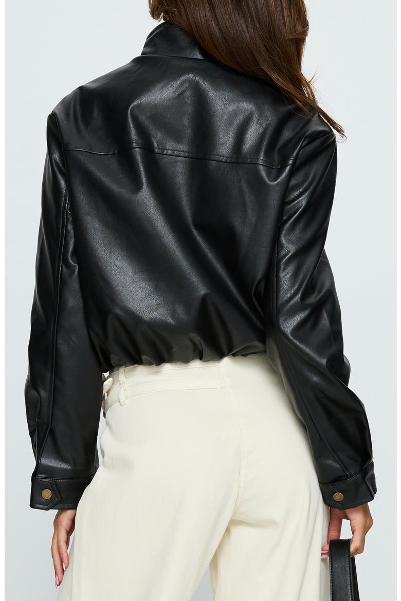 Monay Faux Leather Jacket, Alternate, color, BLACK