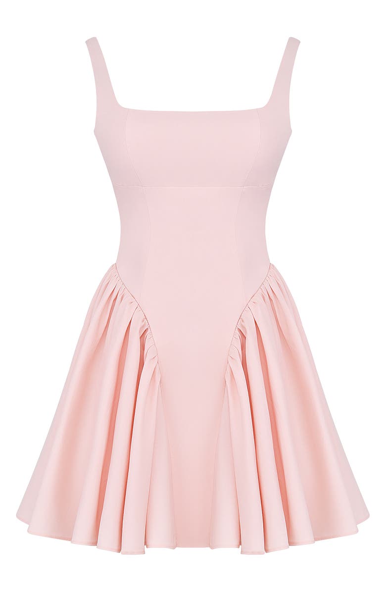 HOUSE OF CB Florianne Bow Back Dress, Alternate, color, Soft Peach