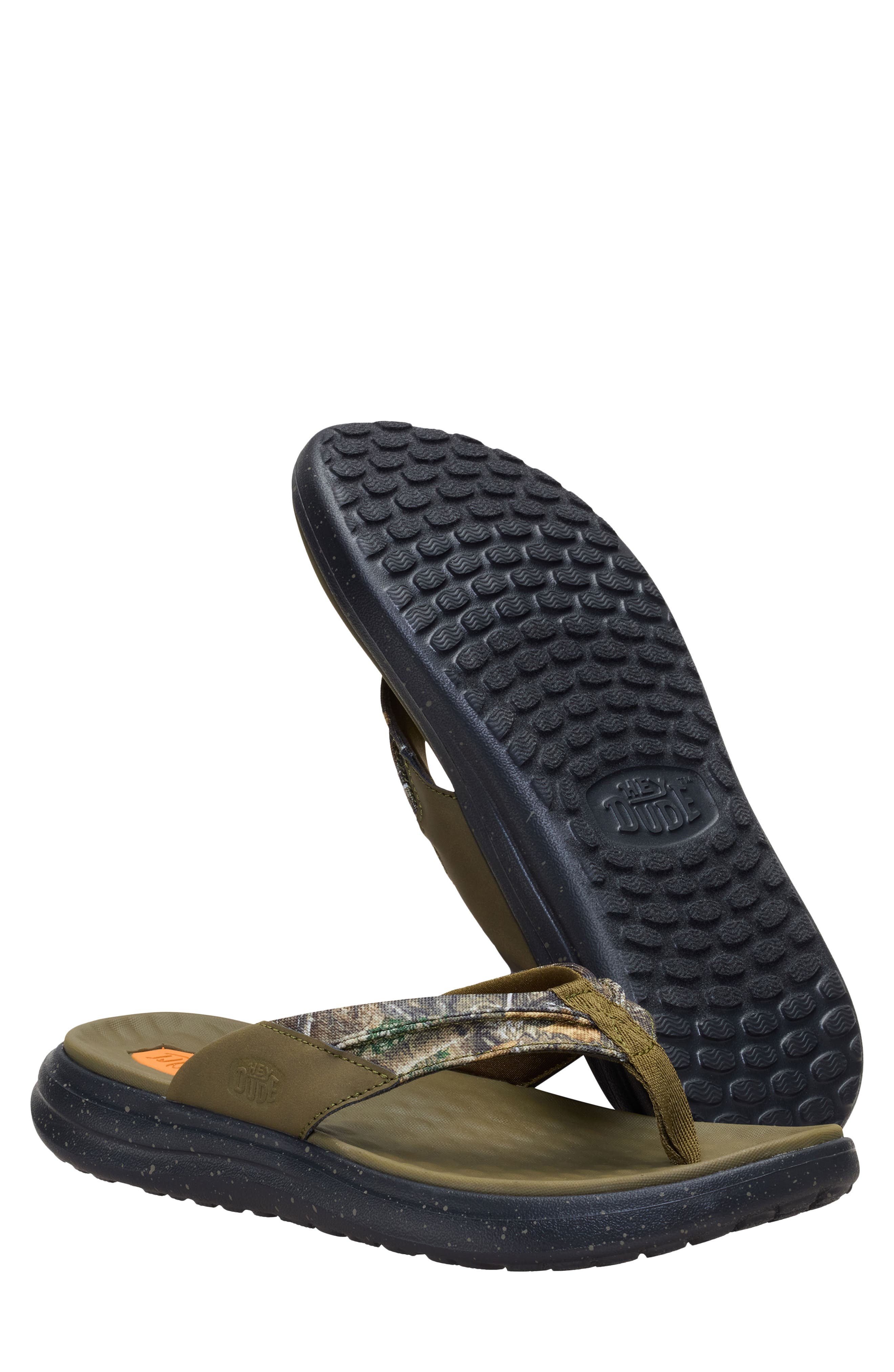 Hey Dude Finn RealTree Flip Flop, Alternate, color, Green