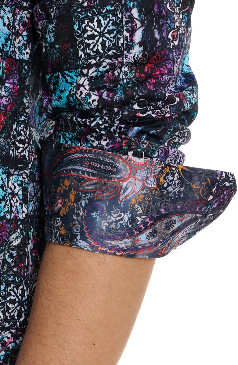 Robert Graham Gorman Cotton Button-Up Shirt, Alternate, color, 