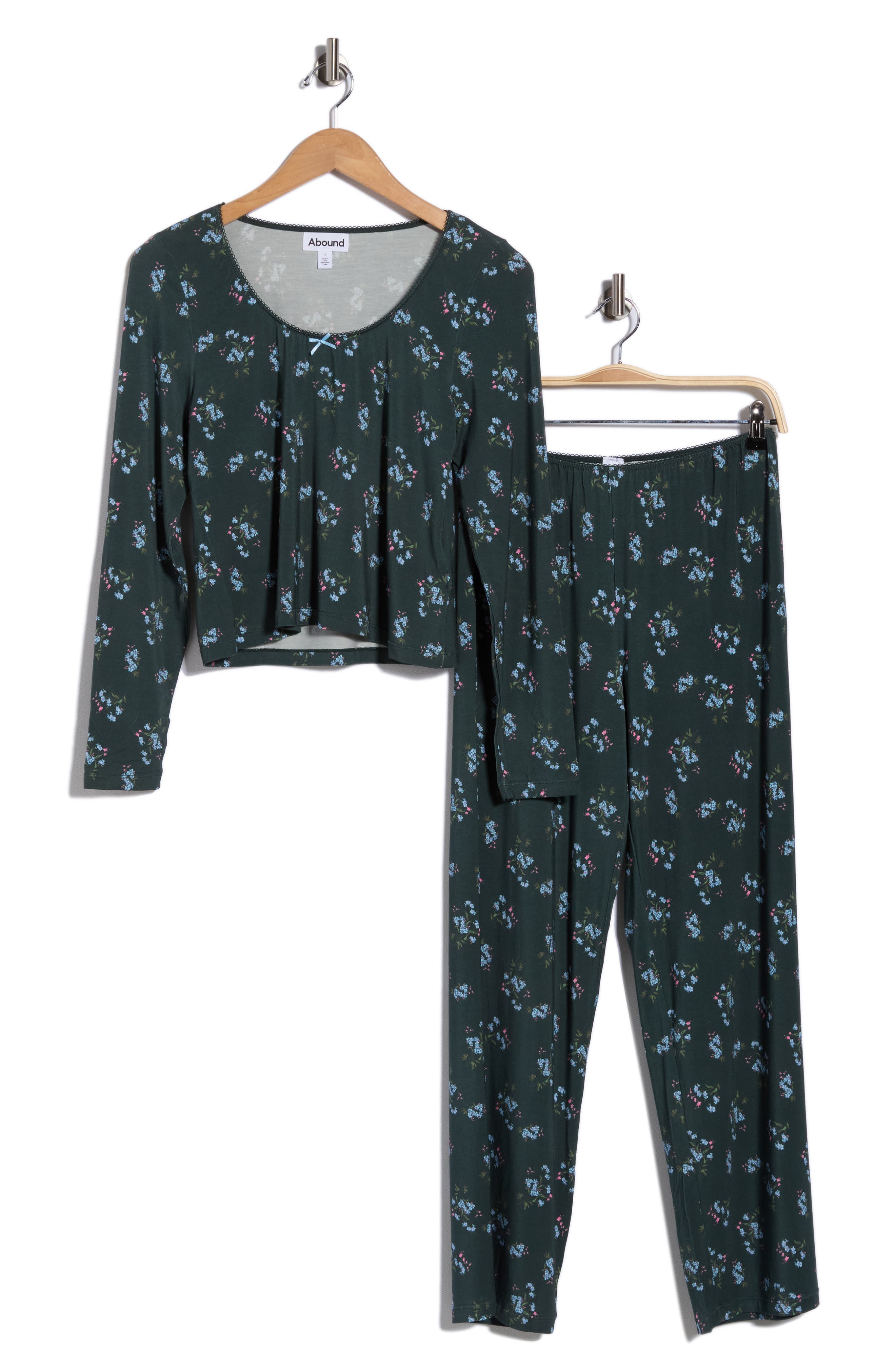 GREEN- BLUE CLIMBING FLORAL