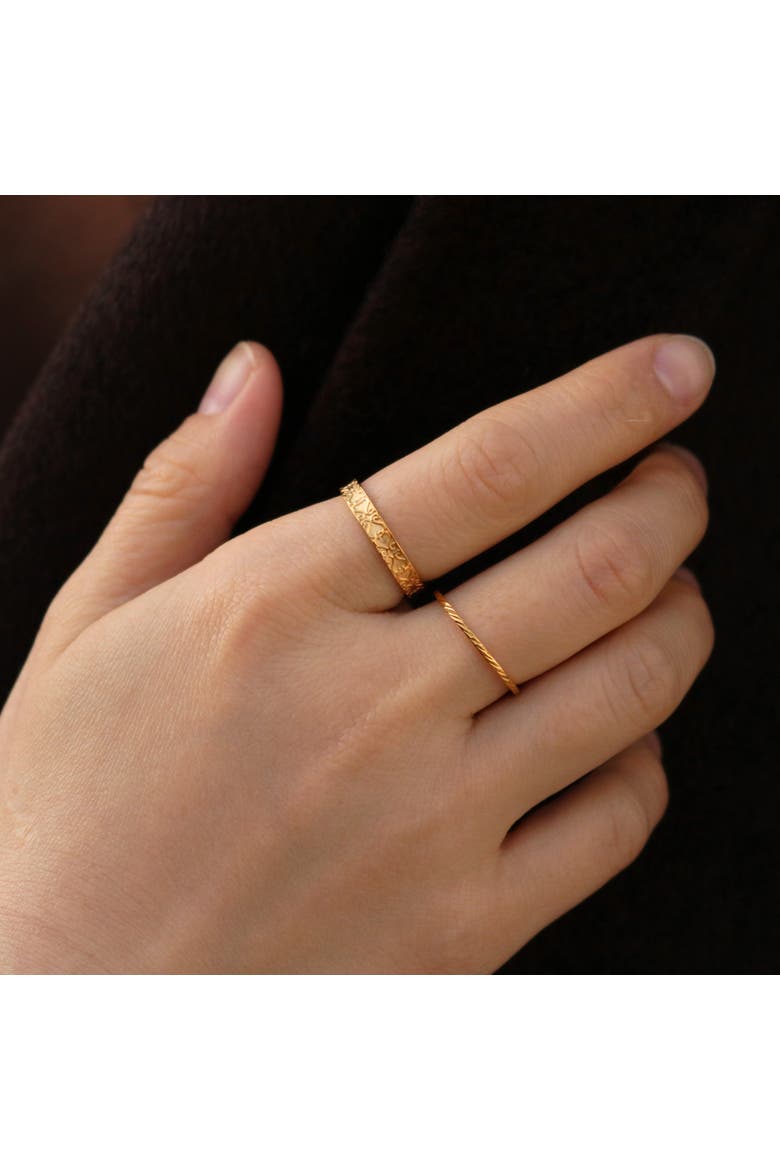 Vintage Engraved Band Ring, Alternate, color, Gold