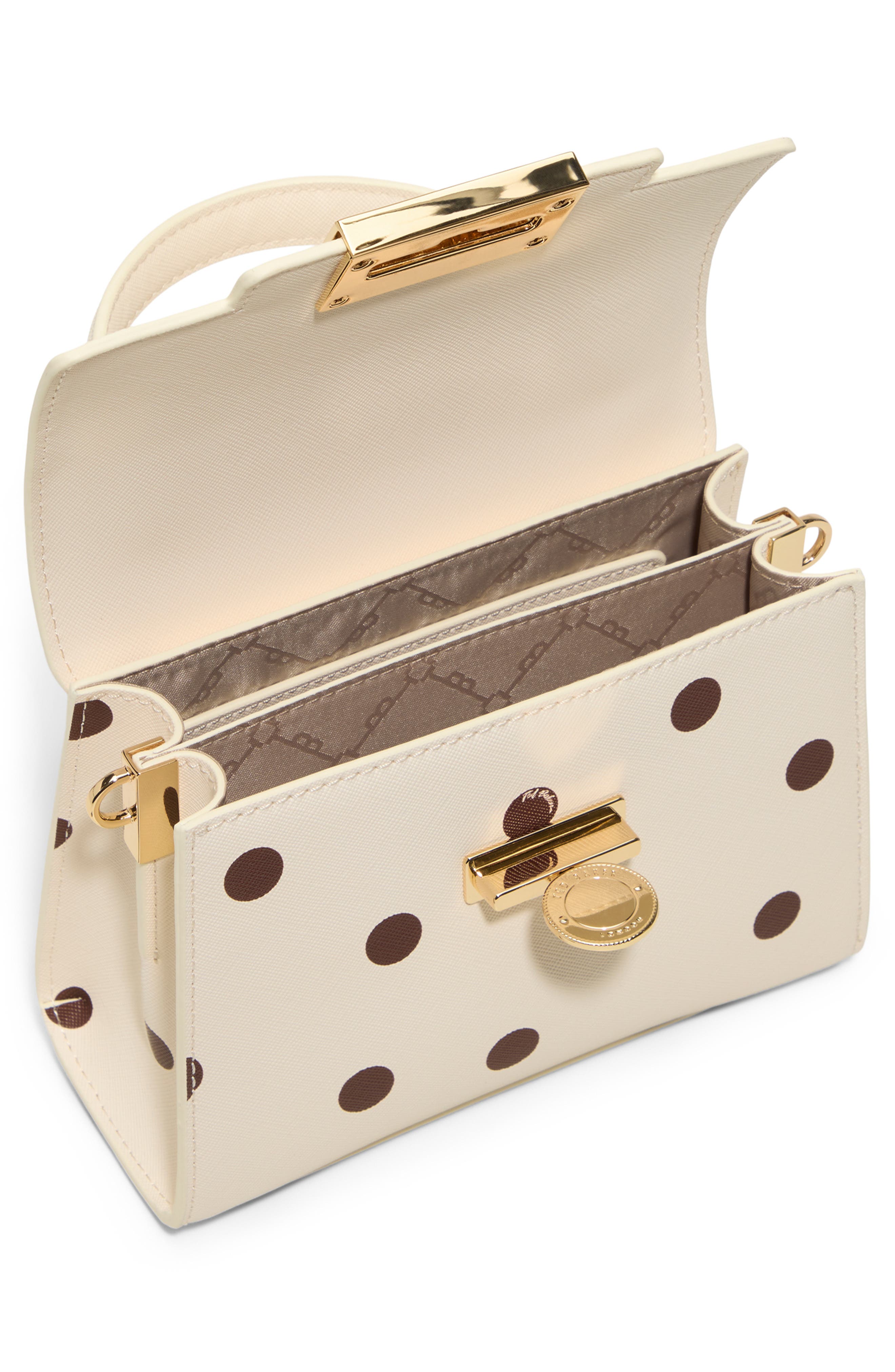 Ted Baker Lili Top Handle Satchel Bag, Alternate, color, Ivory Primary - Multi