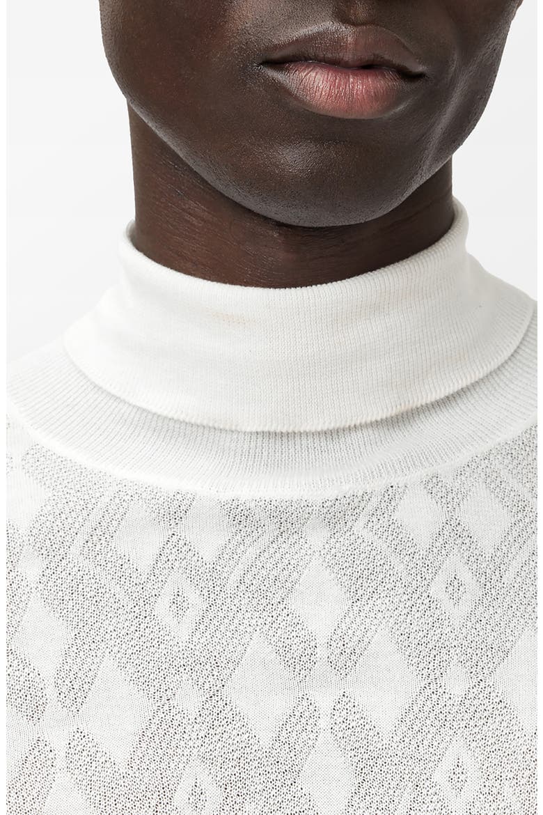 Alistair Broken Argyle Turtleneck Sweater, Alternate, color, SALT