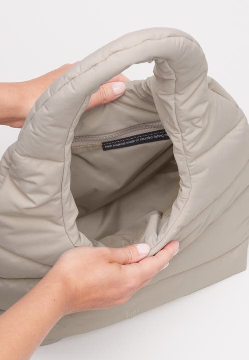 Got Bag Wavy Puffer Recycled Nylon Shoulder Bag In Neutral
