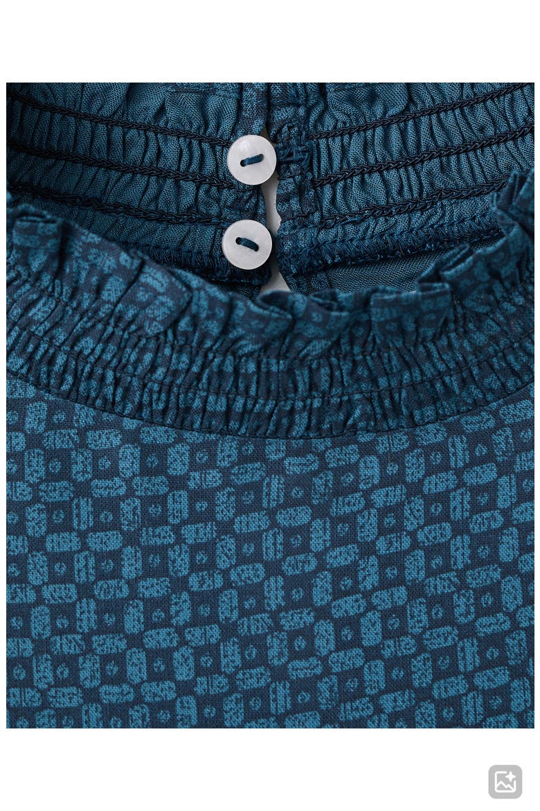 Print Cutout Top, Alternate, color, NAVY