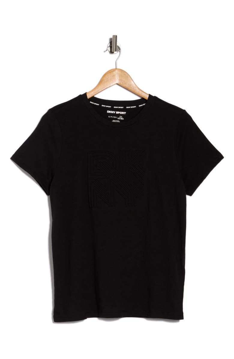 DKNY Embossed Logo T-Shirt, Alternate, color, Black