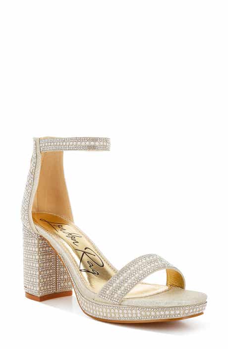 LONDON RAG Mejuri Faux Pearl Embellished Platform Sandal