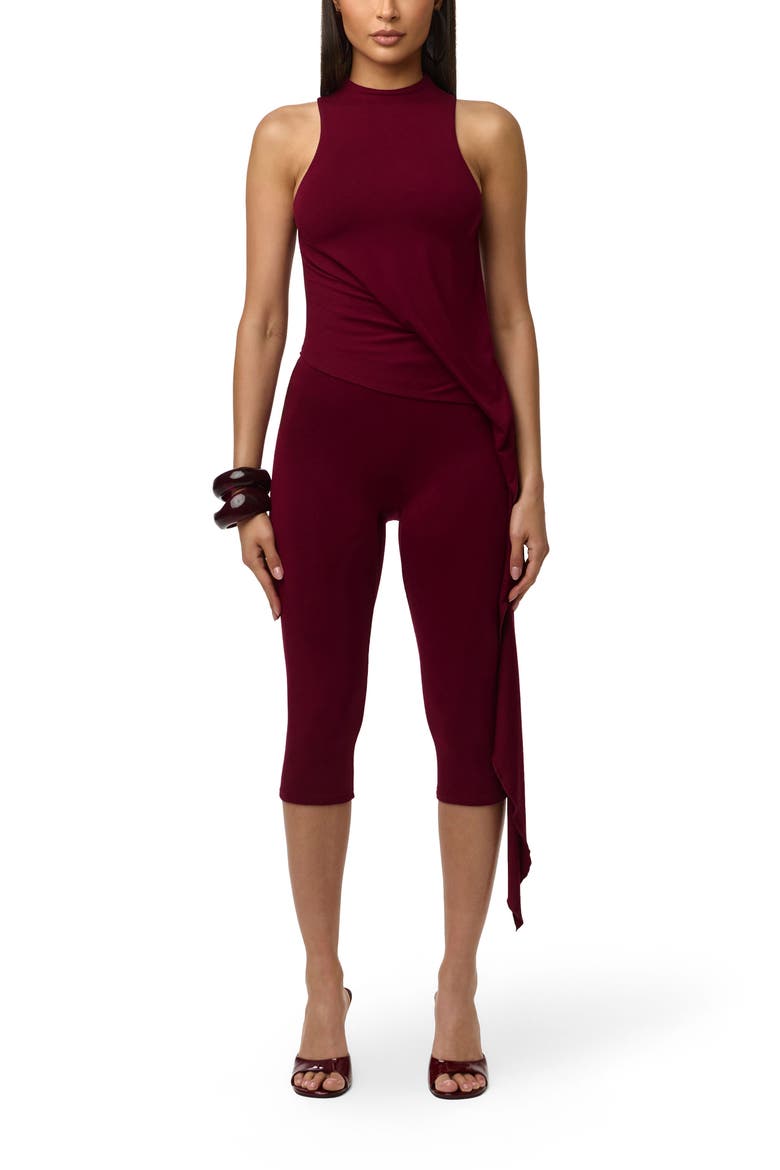 Asymmetric Body-Con Top, Main, color, SANGRIA