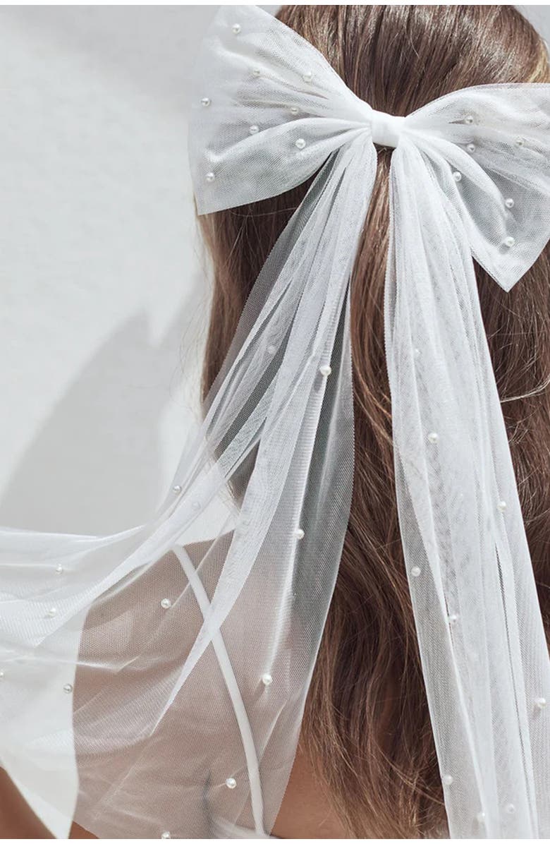 Six Stories Pearl Bride Hair Bow, Alternate, color, 